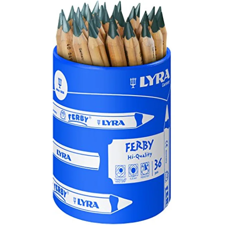 LYRA 1813360 Ferby, Graphite Runddose mit 36 Farbstiften, Graphit ,