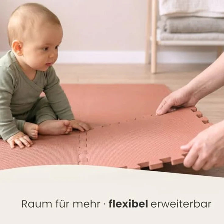 LittleTom Puzzlematte für Kinder, 18-tlg. Krabbelmatte 30x30 cm, TÜV-geprüft, mit Antiallergischer Oberfläche, wasserfest und beidseitig verwendbar in modernen Pastelltönen – Bild 6