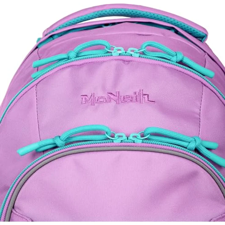 McNeill Schulrucksack MILO, gepolstert mit Air-Flow Rückensystem, robust und standfest, Farbe Blueberry – Bild 5