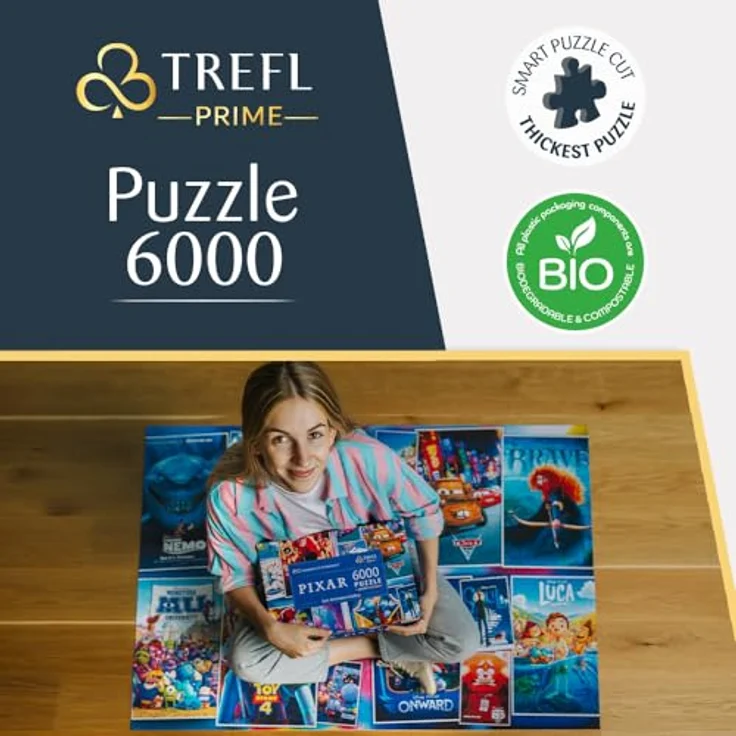 Trefl 81038 Helden der Pixar-Märchen Prime-Puzzle UFT: Disney, Epic Animation Gallery-6000 Elemente, 133,28 x 92,8 cm, Großes Spiel, Dickster Karton, für Erwachsene und Kinder ab 12 Jahren, Mehrfarbig – Bild 3