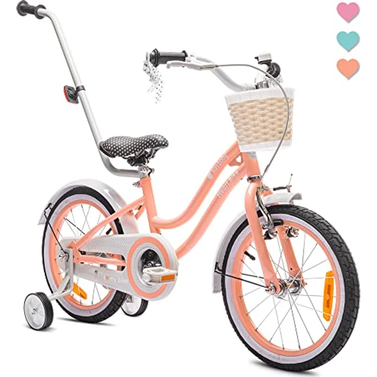 Sun Baby Bike for girls 16 inch heart bike apricot – Bild 2