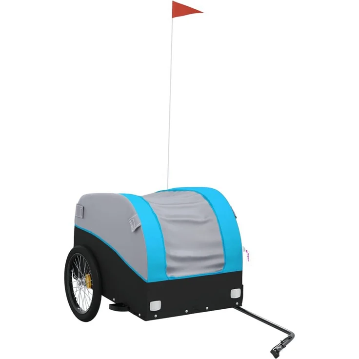 vidaXL Fahrradkinderanhänger, schwarz und blau, robustes Material, maximale Zuladung von 45 kg – Bild 1