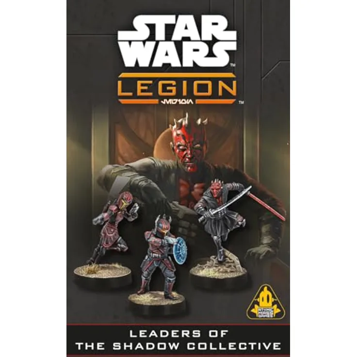 Chaosium Inc. Star Wars Legion: Leaders of the Shadow Collective - Brettspiel mit 3 detaillierten Miniaturen und Spielkarten - EN Version