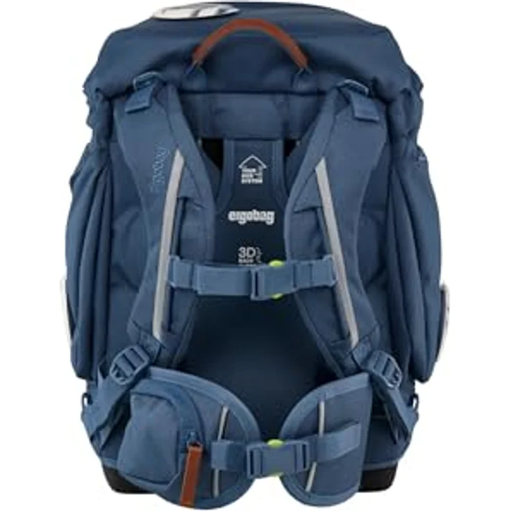 ergobag Pack Set, ergonomischer Schulrucksack 6-teilig für 1. Klasse, flexible Trennung, wasserdicht, mit 4 Kletties, in bunt – Bild 4