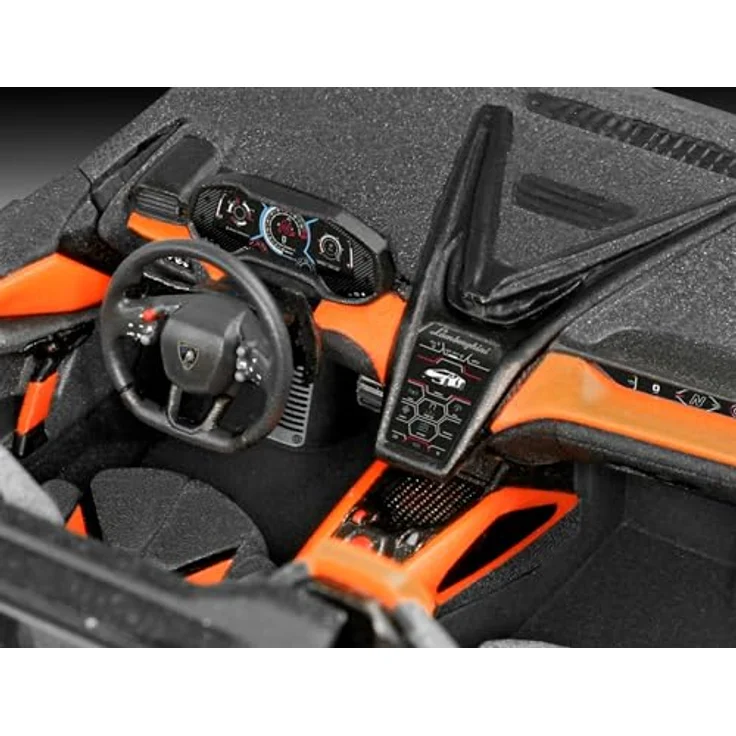 Revell Modellbau Model Set Lamborghini Revuelto, Supersportwagen mit Hybridantrieb, 1015 PS, detailreiches Modell mit Motor und Innenraum, alle Farben und Zubehör enthalten – Bild 3
