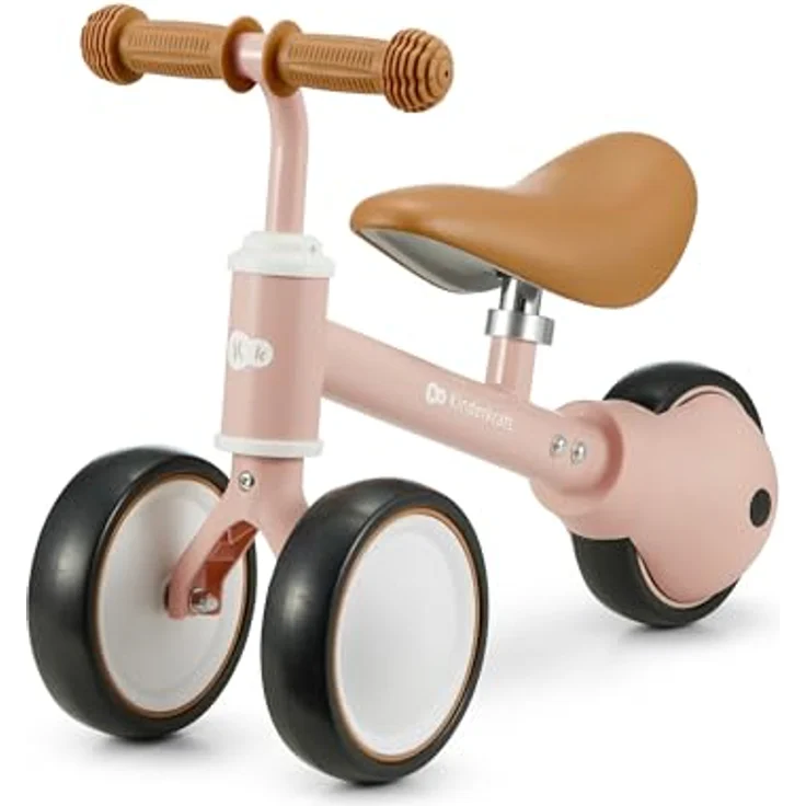 Kinderkraft Laufrad CUTIE, 3-in-1 Lernlaufrad aus Metall, rutschfeste Griffe, verstellbarer Sattel, für Kinder ab 1 Jahr, Rosa – Bild 1