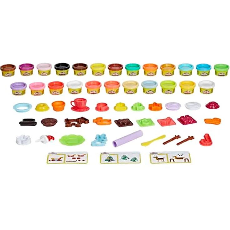 Hasbro Play-Doh Holiday Adventskalender, 24 Überraschungsgeschenke mit Play-Doh-Dosen und Zubehör – Bild 12