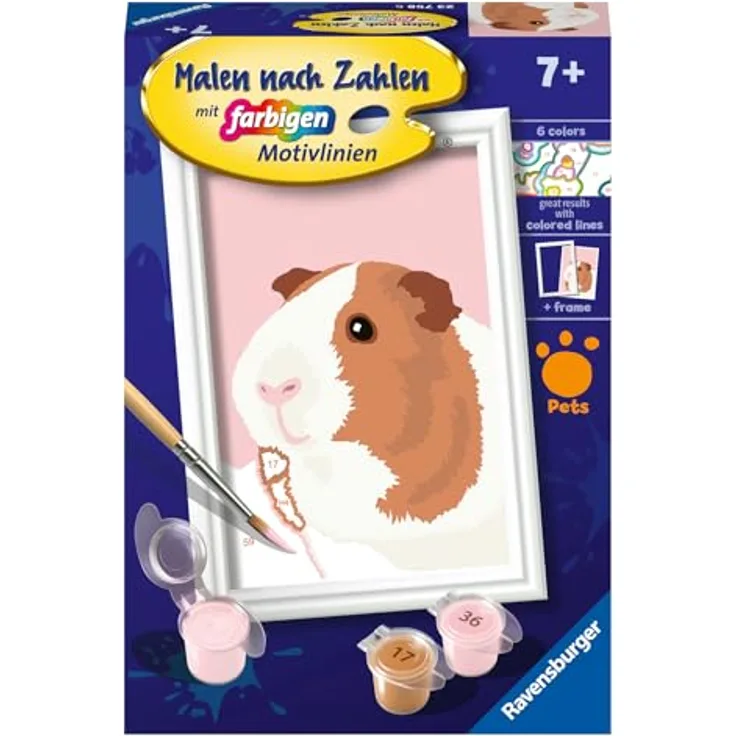 Ravensburger Malen nach Zahlen 23758 - Niedliches Meerschweinchen - Kinder ab 7 Jahren