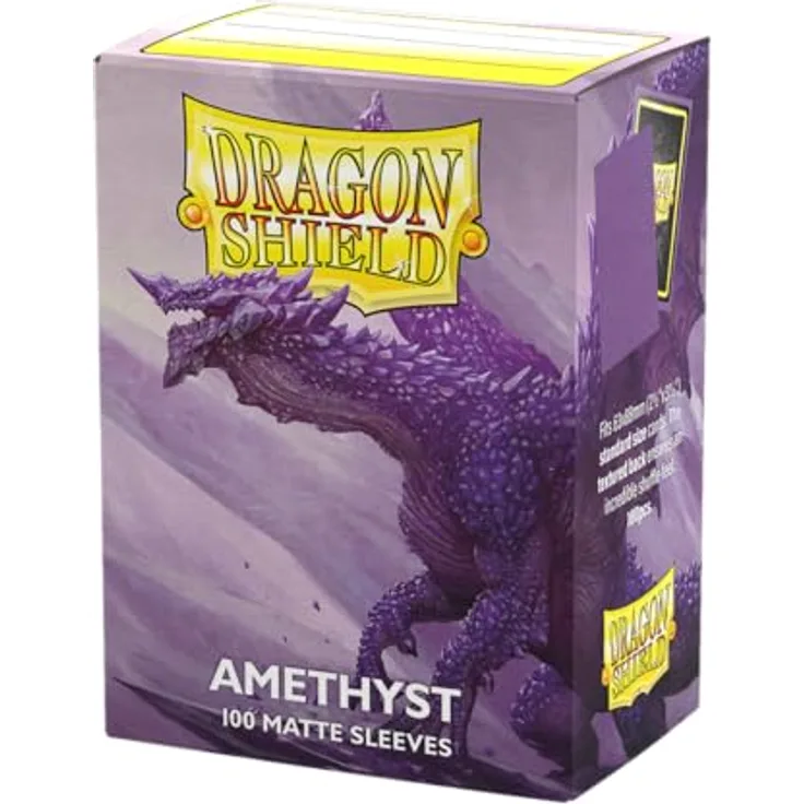 Dragon Shield Standard Size Matte Card Sleeves, 100 CT - Robuste Schutzfolie für TCG, passend für Pokemon, Flesh & Blood, One Piece & Magic The Gathering, Amethyst