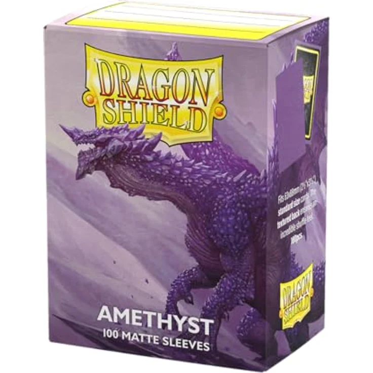 Dragon Shield Standard Size Matte Card Sleeves, 100 CT - Robuste Schutzfolie für TCG, passend für Pokemon, Flesh & Blood, One Piece & Magic The Gathering, Amethyst – Bild 1