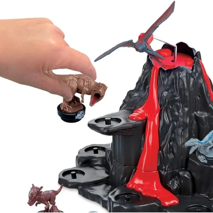 EPOCH Games Jurassic World Shaky Volcano, Geschicklichkeitsspiel mit 8 Dinosaurierfiguren für Kinder ab 4 Jahren – Bild 6