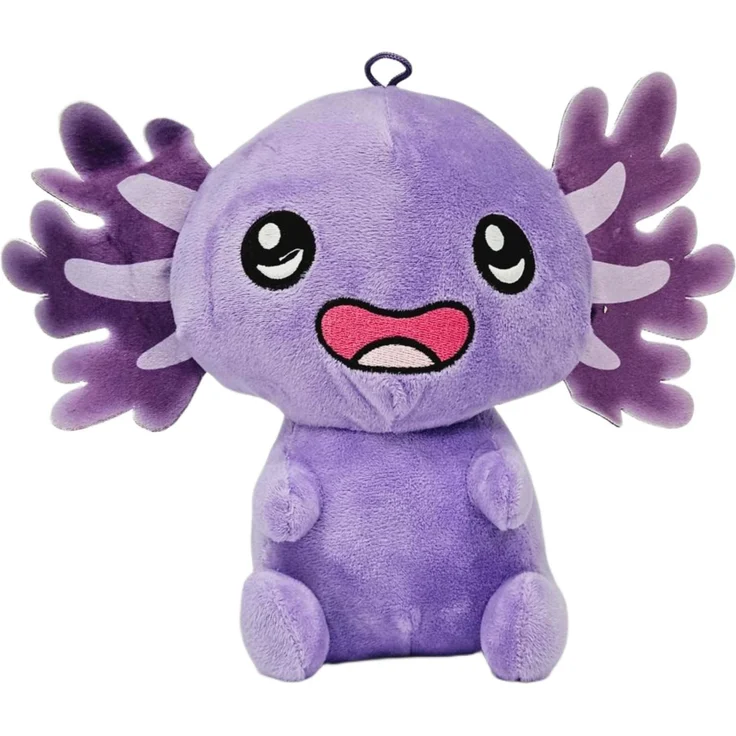 soma Kuscheltier Axolotl Plüsch 18 cm lila, Wassertier Molch Echse Figur, 100% recyceltes Material