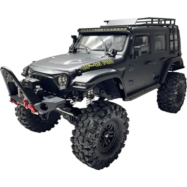 DF Models DF-4S Pro BL Crawler, RC Offroad-Auto im Maßstab 1:10, bürstenloser Elektromotor, schwarz, bis zu 13 km/h