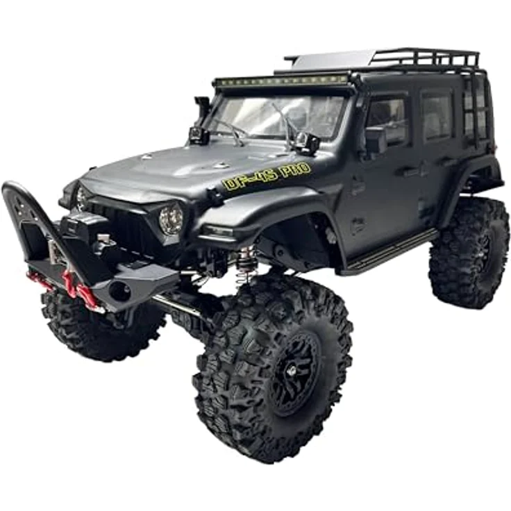 DF Models DF-4S Pro BL Crawler, RC Offroad-Auto im Maßstab 1:10, bürstenloser Elektromotor, schwarz, bis zu 13 km/h – Bild 1