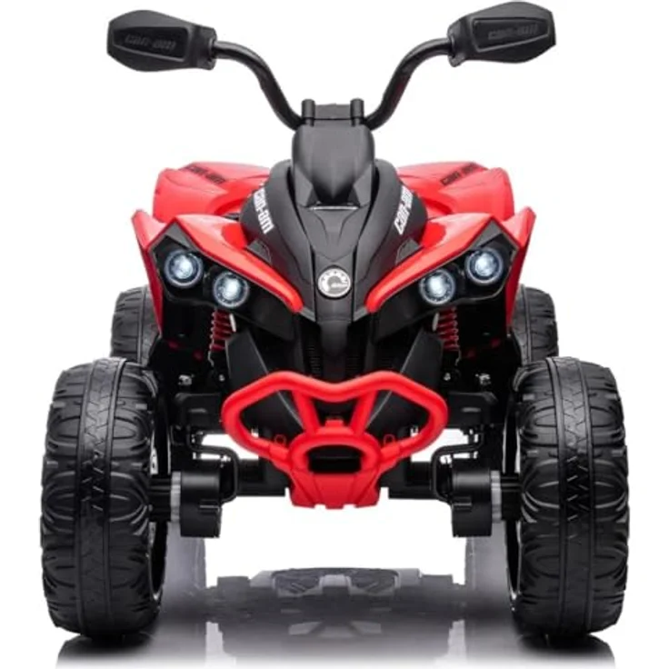 FINOOS Kinder-Elektroquad 24V, Can-am Renegade Kinder-Elektroauto 24V, LED-Leuchten, 4 x 200W-Motoren, 24V 7Ah Batterie, weiche Eva-Räder (Rot) – Bild 2