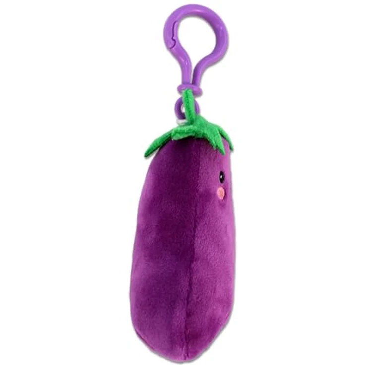 PMS Plüschanhänger Obst und Gemüse Anhänger aus Plüsch mit Bagclip – Bild 3