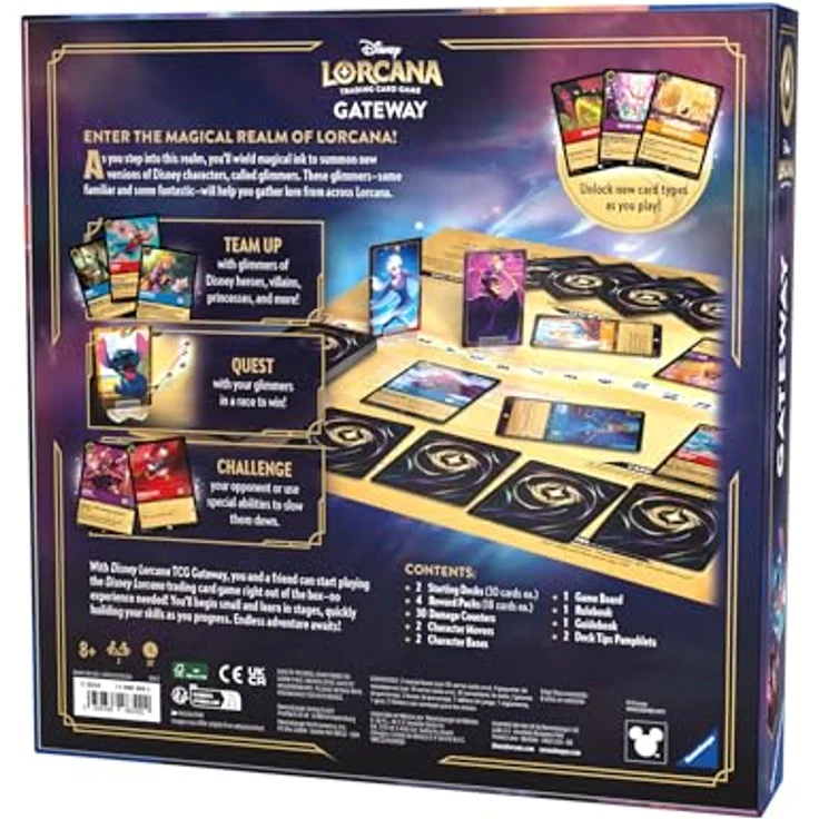 Ravensburger Disney Lorcana Trading Card Game - Gateway (Englisch) - Lorcana Einstieg, 11098399, Sammelkarten mit speziellen Disney Charakteren – Bild 4
