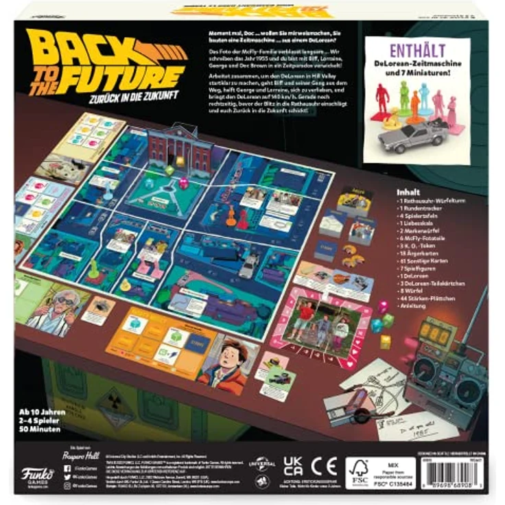 Funko Back to The Future Board Game - Zeitreisen Brettspiel in deutscher Sprache – Bild 2