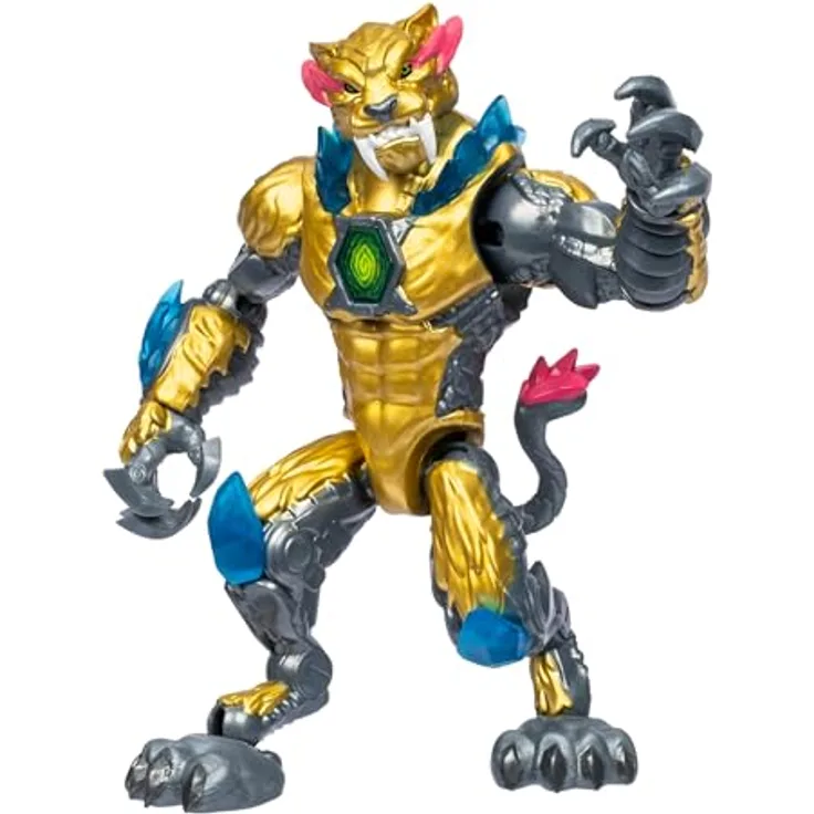 MRBEAST LAB MrBeast Lab Mutators - Golden Panther Sammelfigur mit 20 Gelenkpunkten, 13 cm hoch