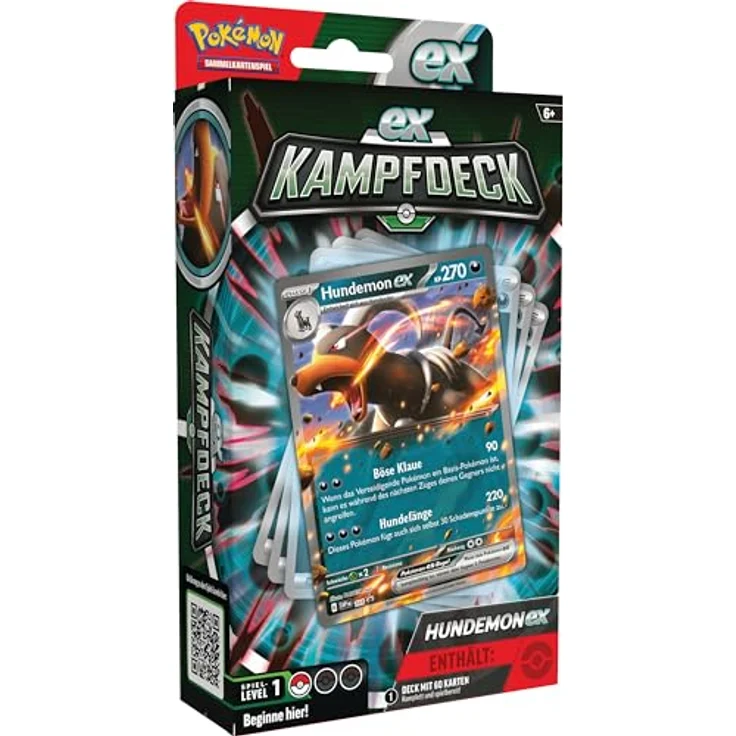 AMIGO Hundemon-EX Kampfdeck, 60 Karten mit Spielunterlage, Regelheft und Online-Code, deutsch – Bild 1