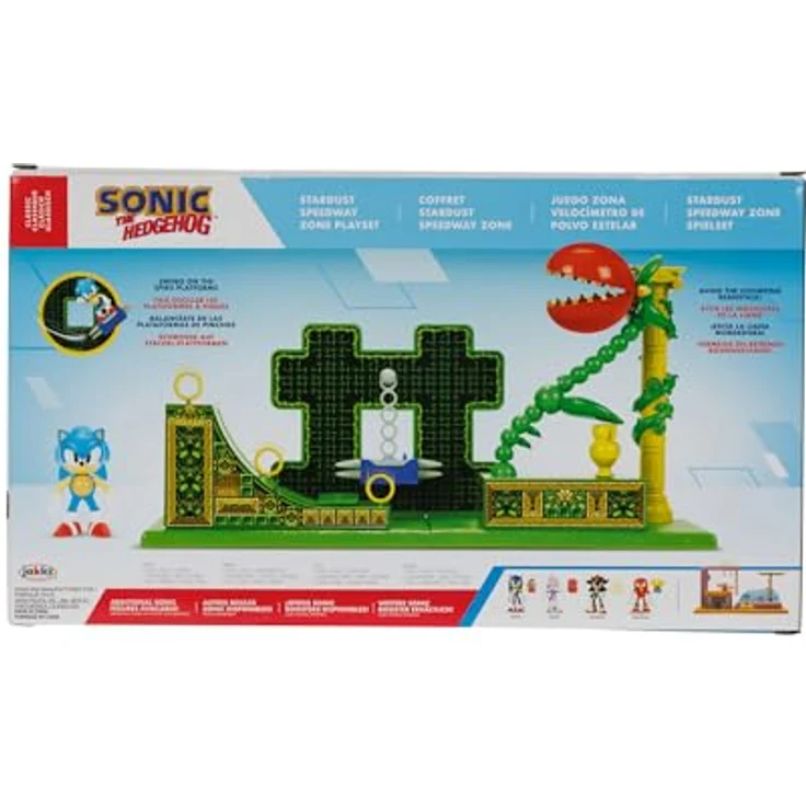 Jakks Pacific Sonic the Hedgehog Stardust Speedway Zone Spielset, inkl. 6,5 cm Figur, detailreiche Nachbildung für kreative Abenteuer – Bild 8