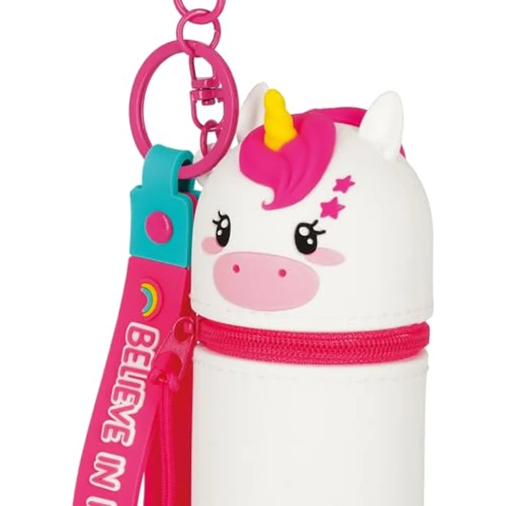 Legami Mini-Geldbörse Kawaii Unicorn, Silikon mit Schlüsselanhänger, Karabinerhaken, Spirale und Handschlaufe, 5 x 12 x 5 cm – Bild 4
