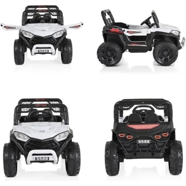Moni Elektro-Kinderauto Buggy UTV 5588, Belastbarkeit 30 kg, Fernbedienung MP3 Gurt 2 Motoren Lichter – Bild 3