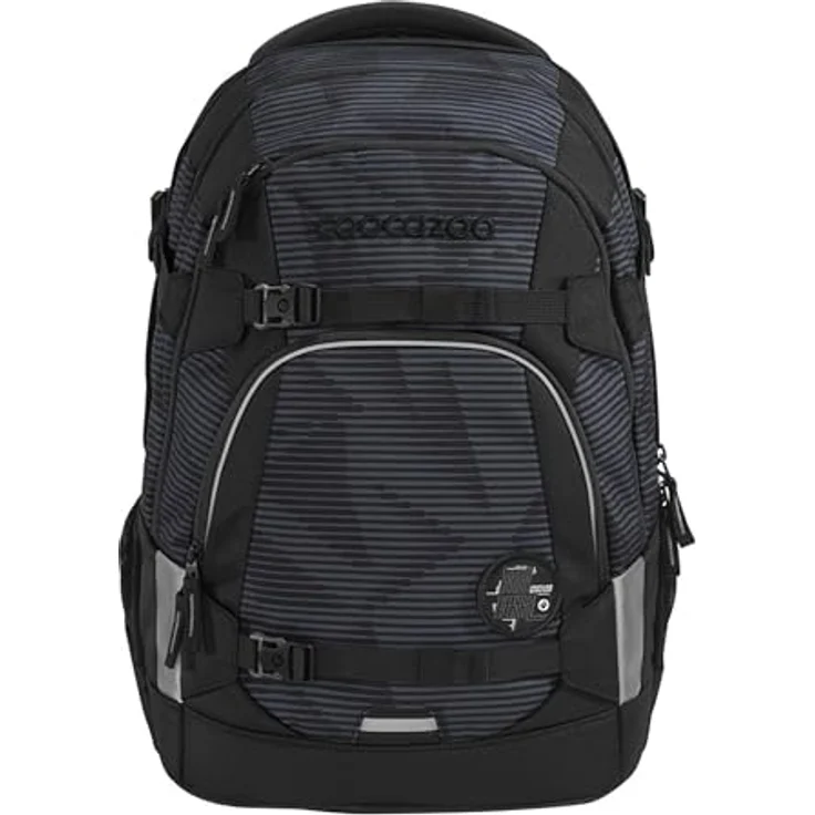 Coocazoo Schulrucksack-Set MATE „Dark Mission“ 5-tlg., ergonomischer 30L Tornister, höhenverstellbar mit Hüftgurt, schwarz, inkl. Federmäppchen, Sporttasche und Geldbörse – Bild 2