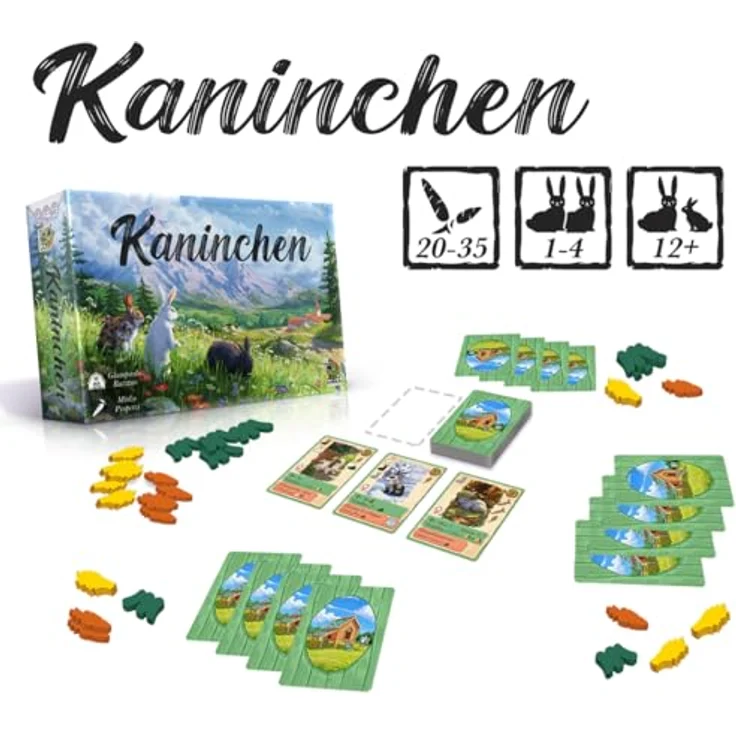 Kobold Spieleverlag Kaninchen, smartes Legespiel für 2-4 Spieler, kompakte Reisegröße, auf Deutsch – Bild 2