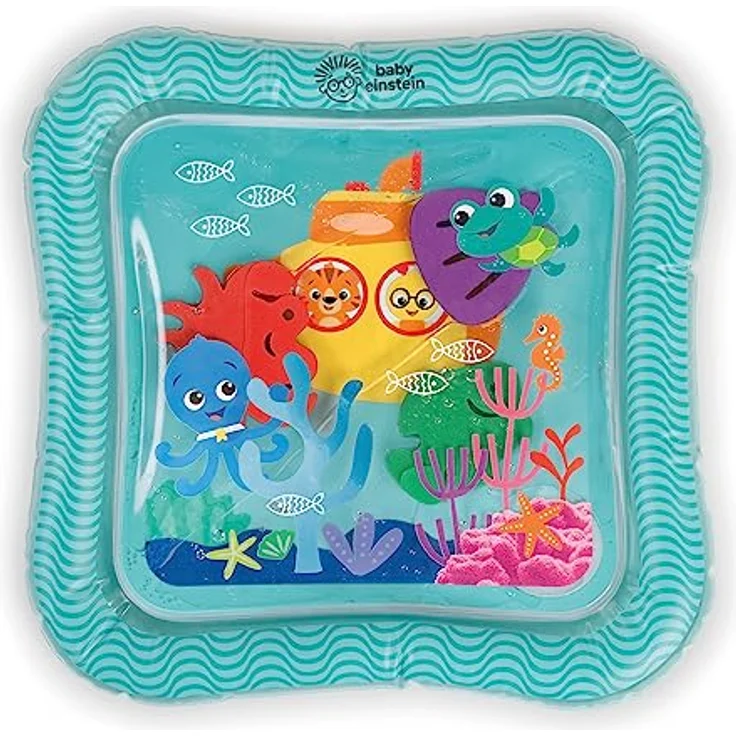 Baby Einstein Ocean Explorers Sensory Splash Wassermatte, nachfüllbar, für Bauchlage und Sitzen, ab 0-36 Monate, 40,6 x 40,6 cm – Bild 1