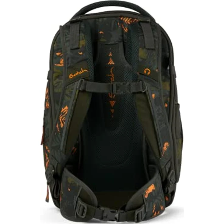 satch Match Schulrucksack Set 2tlg. inkl. Schlamperbox (Jurassic Jungle) - nachhaltig, reflektierend, gepolsterte Gurte – Bild 4