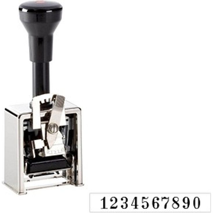 REINER Paginierstempel Modell C1, selbstfärbend mit 10-stelligem Zählwerk, dokumentenechte Farbe, Made in Germany