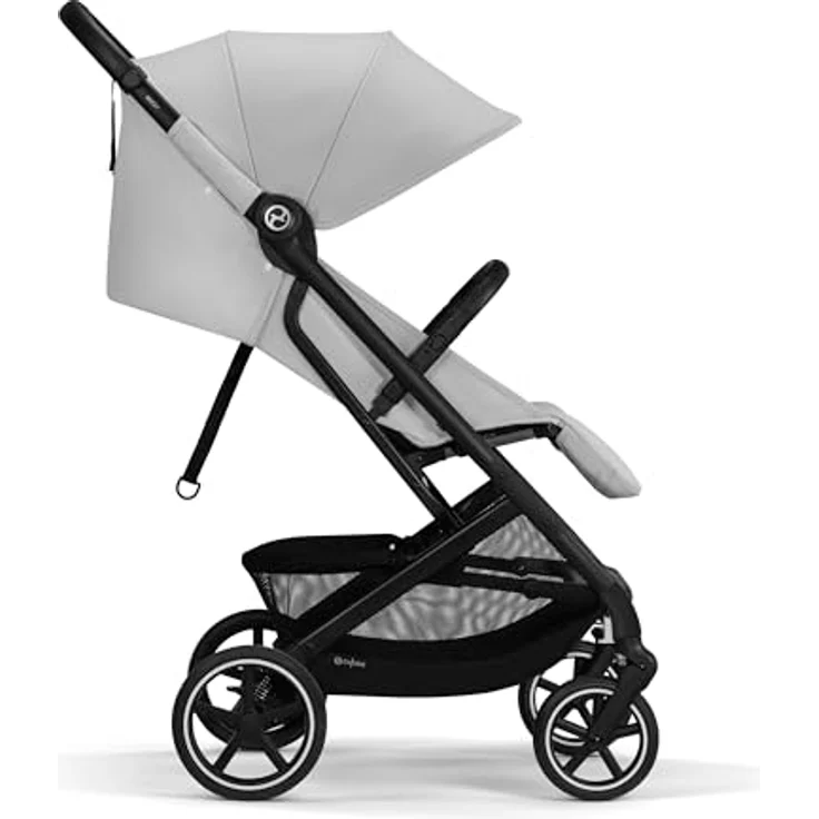 Cybex Gold Kinderwagen Beezy mit One-Pull Harness, Ab Geburt bis ca. 4 Jahre (max. 22 kg), Kompakt und ergonomisch, Fog Grey (Hellgrau mit schwarzem Rahmen) – Bild 3