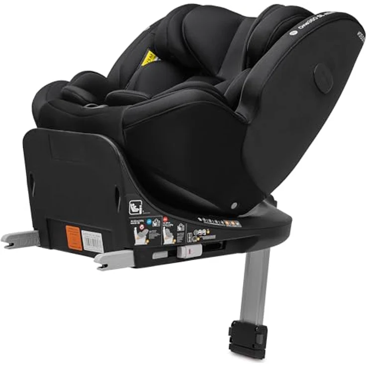 Osann Reboarder-Kindersitz One 360 SL mini, drehbar ab Geburt bis 4 Jahre (40-105 cm), inklusive Isofix-Basis, All Black – Bild 4