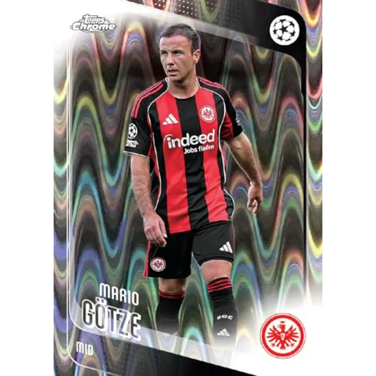 Topps 2025/26 Chrome UEFA Club Competitions Value Box, Sammelkarten mit glänzenden Designs und Chance auf Autogramme – Bild 4