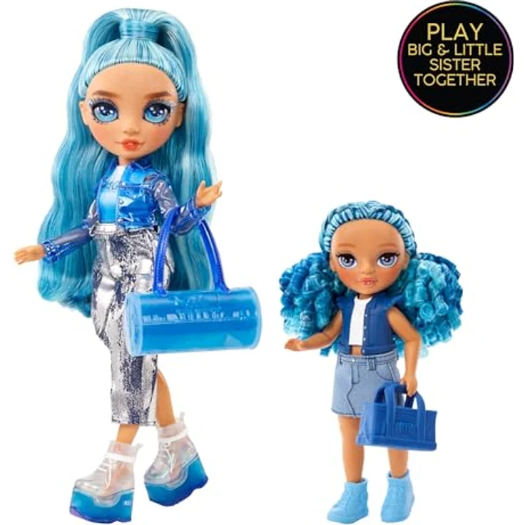 Rainbow High Littles Dolls - Sapphire (Blue) Ankleidepuppe mit passenden Accessoires, langem Haar und süßem Miniatur-Haustier – Bild 4