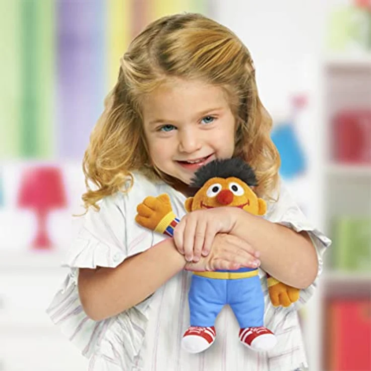 Just Play Plüsch Sesamstrasse Ernie, 8 Zoll, weiches Kuscheltier aus recycelten Materialien – Bild 4