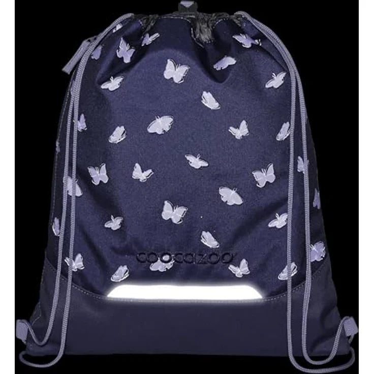 coocazoo Sportbeutel Reflective Wings, 10 l Turnbeutel mit reflektierenden Schmetterlingen – Bild 3