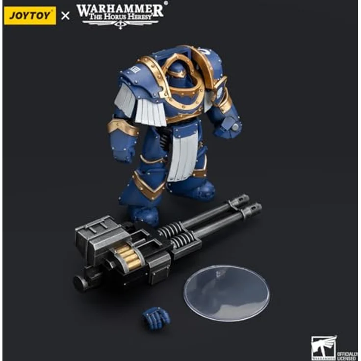 JOYTOY Warhammer The Horus Heresy Action Figure, 1/18 Uitramarines Cataphractii Terminator mit Reaper Autocannon, 14 cm, beweglich und mit Zubehör – Bild 2