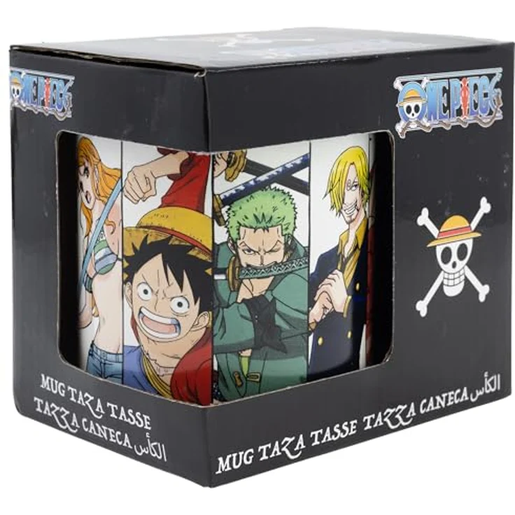 STOR Ein Stück Anime-Charaktere Keramiktasse, 325 ml, mehrfarbig in Geschenkbox, mikrowellengeeignet – Bild 3