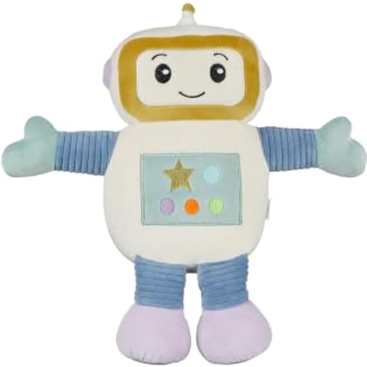 Sterntaler Kuscheltier L ROBOTER Robbie, kunterbunt mit "glow in the dark" Stickerei, 30 cm, ab Geburt geeignet – Bild 3