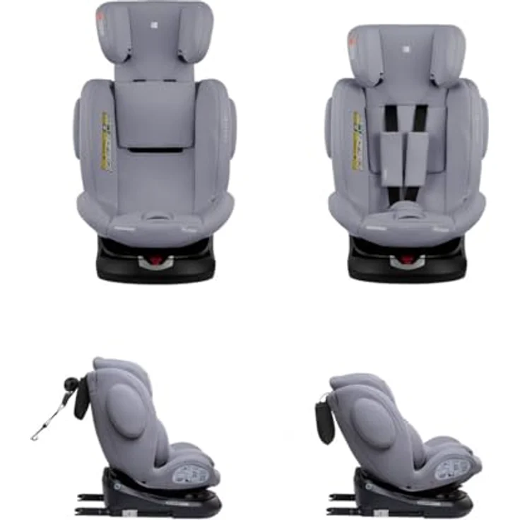 Kikkaboo Autokindersitz Kindersitz i-Felix i-Size, bis: 36 kg, (40-150cm) Isofix Top Tether 360 Grad Drehung, wählbarer Bezug – Bild 6
