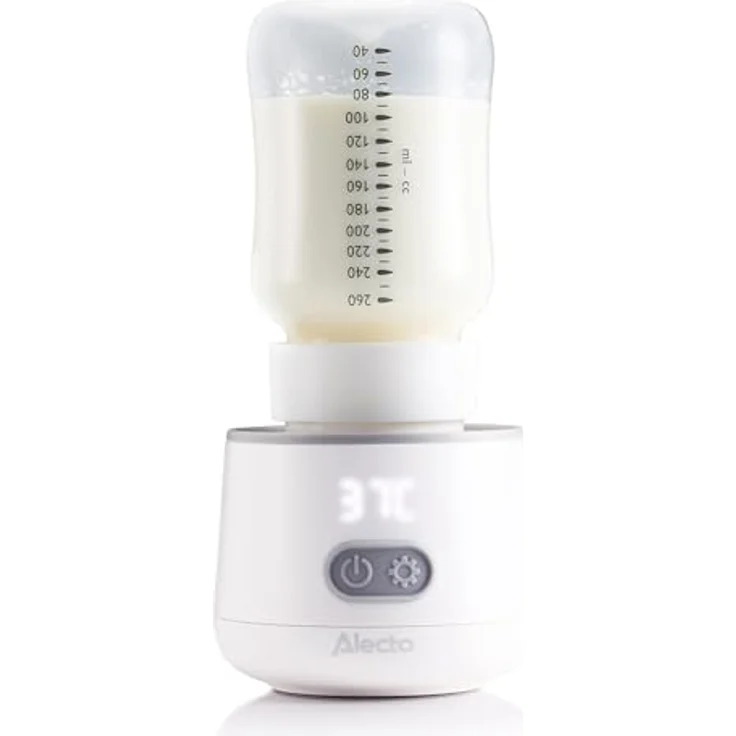 Alecto BW1000, tragbarer Flaschenwärmer für Babyflaschen, kabellos mit 4 Temperatureinstellungen und digitalem LED-Display – Bild 1