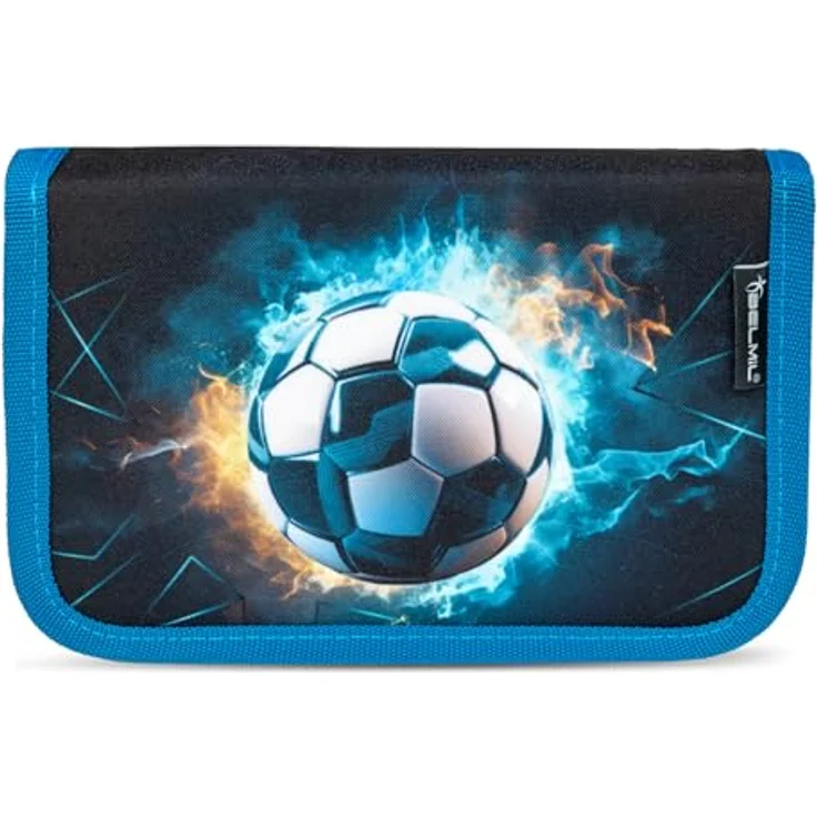 Belmil Schulranzen "Classy" 2025, 4tlg. Set für Jungen, ergonomisch, leicht, mit reflektierenden Elementen, Fußball-Design, für 1. Klasse, Grundschule – Bild 8