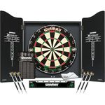 WINMAU Xtreme Dartscheibe, Schrank und Dartset mit Zubehör, 2 Dartsets, Oche-Streifen und Markierungskreide