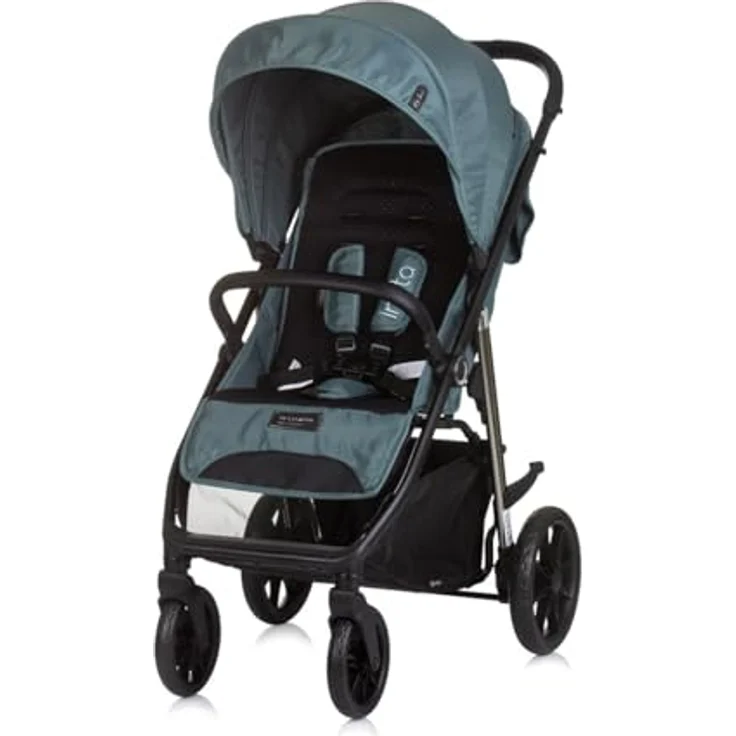Chipolino Buggy Insta, klappbar, 3-fach verstellbare Rückenlehne, 5-Punkt-Sicherheitsgurt, Fußabdeckung, kostenloser Korb, Aluminiumrahmen, Federung, ab Geburt bis 4 Jahre, grau – Bild 2