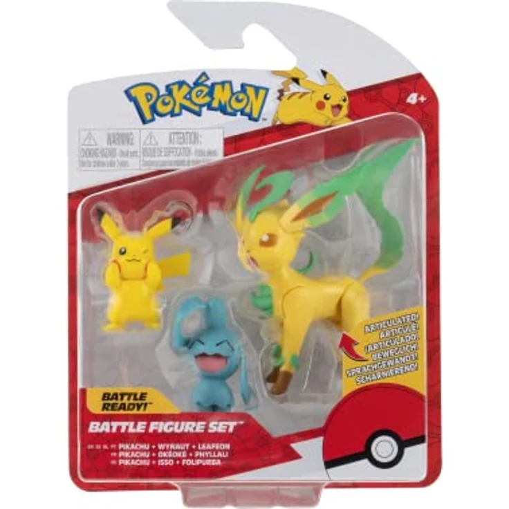 Pokémon Battle Figuren 3er Pack Pikachu Isso Folipurba – Bild 7