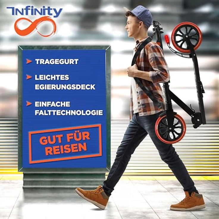 Hurtle SereneLife Roller, klappbarer Unisex-Tretroller für Kinder & Erwachsene, höhenverstellbar, Big Wheel Scooter bis 120 kg belastbar, geeignet für Innen- und Außenbereich – Bild 8
