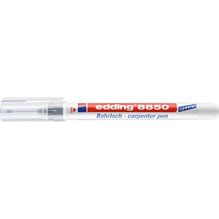 edding 8850 Bohrlochmarker - schwarz - 1 Stift - Rundspitze 1 mm - für Markierungen von schwer erreichbaren Stellen - extra lange, dünne Spitze 20 mm – Bild 2
