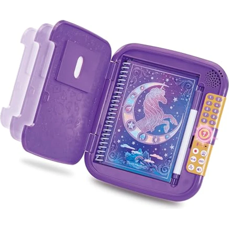VTech Unicorn Academy - Magisches Tagebuch, interaktives Lernspiel mit 5 Spielmodi, integriertes Mikrofon und Passwortschutz, Deutsch – Bild 4